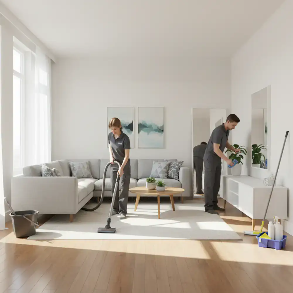 Standard living room cleaning